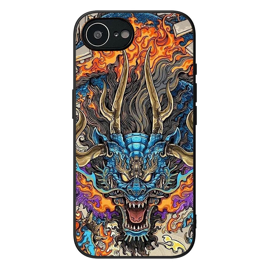 Cover for Samsung Galaxy S22 S21 S20 FE Ultra Plus A35 A36 A55 A37 A33 A34 A57 Coque Phone Case Fashion Ferocious Dragon Chinese