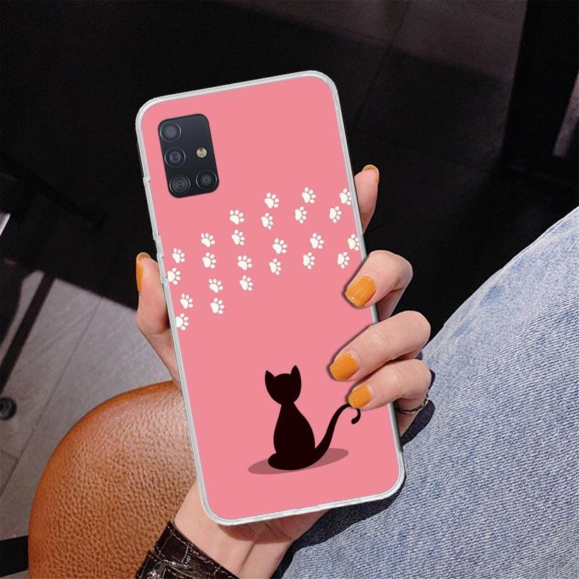 Смешная лапка кошки Милая чехол для телефона For Samsung Galaxy A52 A32 A22 A12 A51 A31 A50S A30S A20S A10S Note 20 Ultra 10 Plus S10