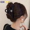 1 шт. черный матовый зажим-краб камелия большой элегантный французский зажим для волос, спиральный пучок на затылке, премиальный зажим-акула, заколка для волос