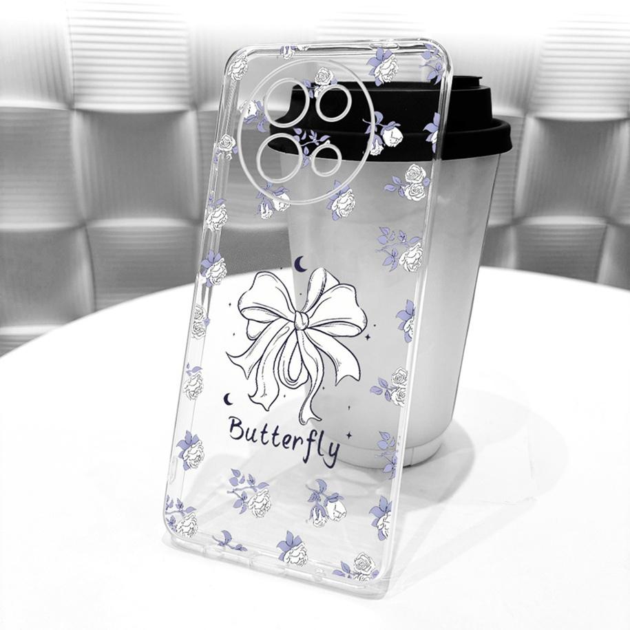 Case For Vivo V40 Lite 5G Cover 6.78" Popular Flower Soft Transparent Silicone TPU Bumper For Vivo V40Lite Global Phone Case New
