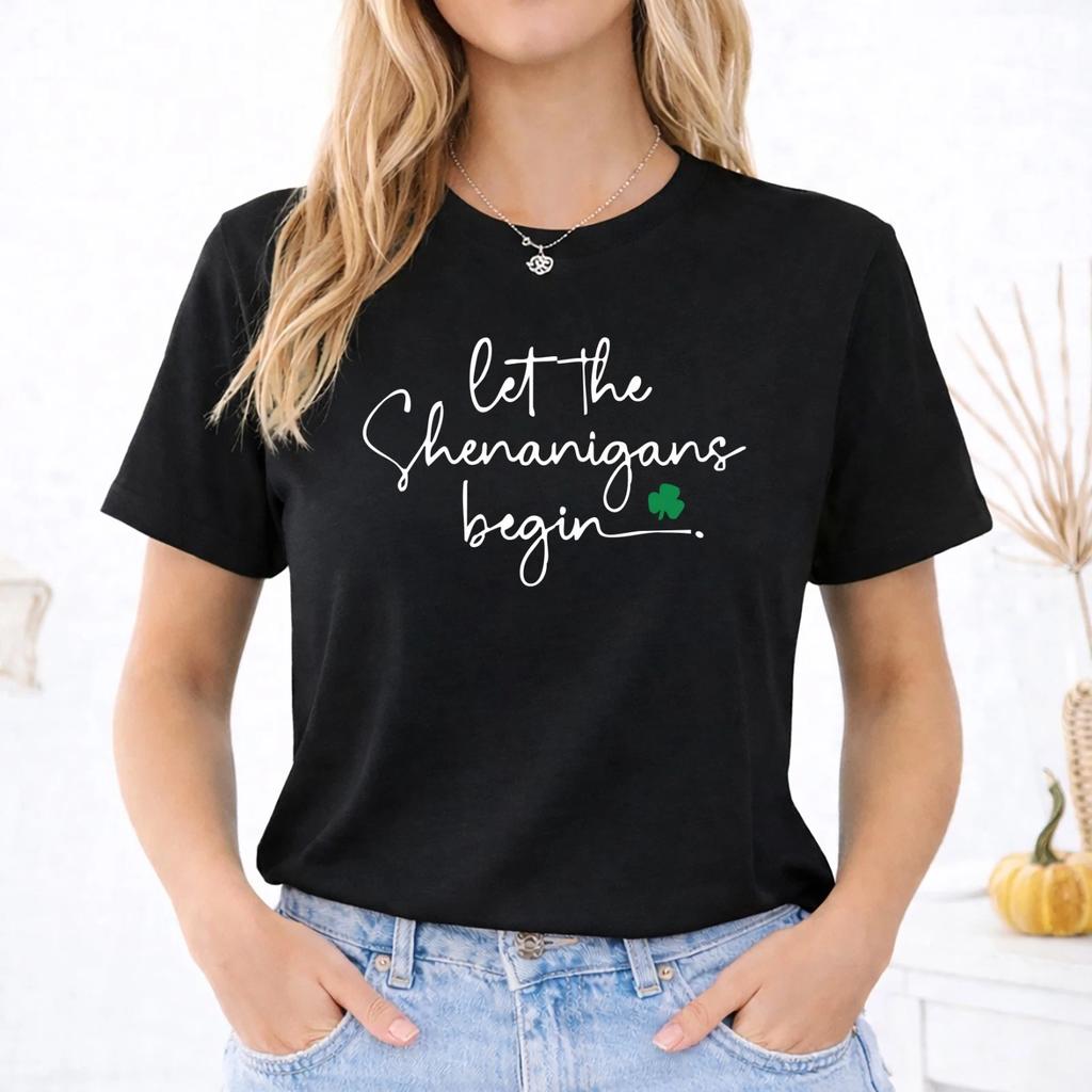St Patricks Day T-Shirt - Irish Shamrock 2026 Gift for Him, Shenanigans