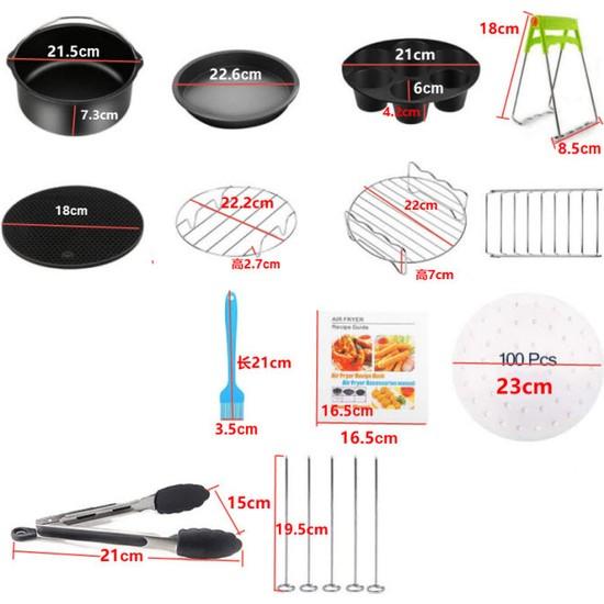 Аксессуары для аэрофритюрниц, 14 шт., для 5,3–6,8 Qt-Up, совместимые с аэрофритюрницами Philips Xxl HD9630, HD9650