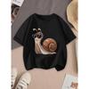 European sizes Snails Cotton girls T-shirt