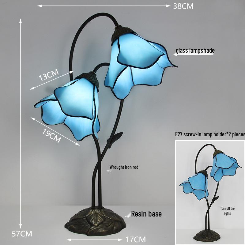 Роскошная европейская ретро настольная и прикроватная лампа