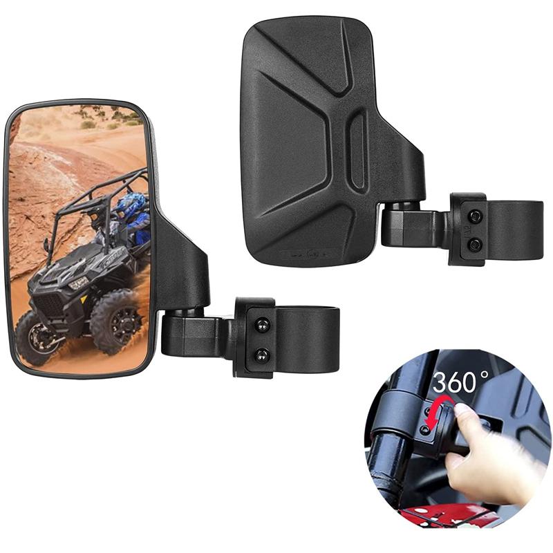 2 шт. боковых зеркал заднего вида для UTV с зажимом 1,75" 2" для Polaris RZR Ranger 800 900 1000