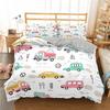 Cartoon Train Bedding Sets 2/3Pcs Duvet Cover Toy Car Truck Soft Quilt Cover Single Queen King Size Polyester Comforter Cover