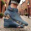 Мужские высокие кожаные легкие ботинки Удобные дышащие лоферы Нескользящая подошва для ходьбы Тренировки Подходящие парные ботинки