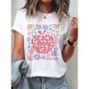 Женская богемная футболка для учителя европейского размера - Teach Love Inspire Графическая футболка с цветочными акцентами, мягкие пастельные тона - для подарков ко Дню учителя
