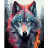 Frame Colorful Wolf Diy Painting By Numbers For Starter Kit Diy Crafts Adults Kits Animals For Home Decors 40x50cm