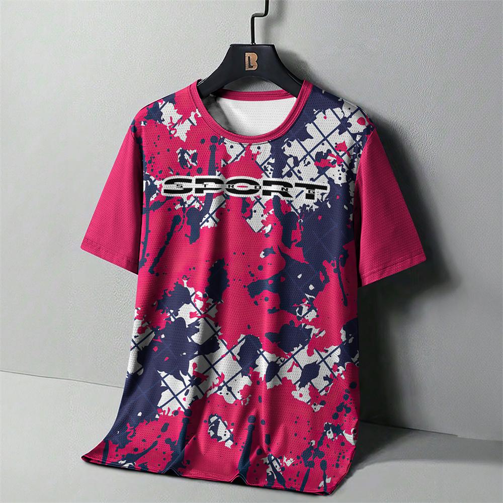 Мужская футболка для фитнеса, повседневные футболки с короткими рукавами, спортивная футболка для мужчин, быстросохнущая одежда, футболка большого размера, уличная одежда