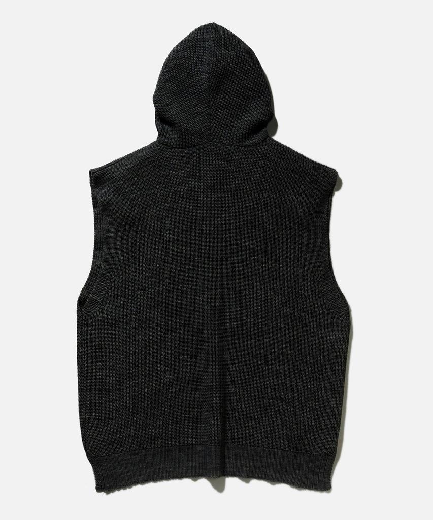 VASTIC Knit Hoodie Vest_Black