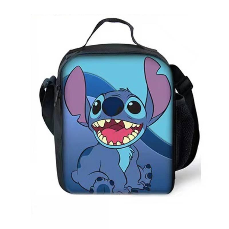 Stitch Lunchbox With Polyester Fabric For Kids School Lunch And Portable Design