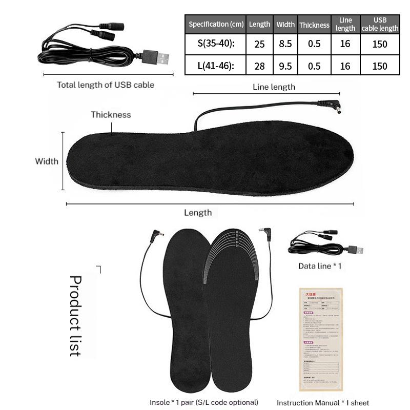 1 пара Зимние Электрические Греющие Стельки Электрическая Грелка для Ног Термостельки для Обуви Унисекс Грелка для Ног Греющие Стельки Теплый Носок Накладка Коврик