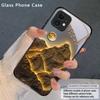 Кластер Снежных Гор Для iPhone 17 Pro Max 16 E 15 Plus 14 Pro 13 12mini 11 Air XS Max 5 6 7 8Plus SE Черный Стеклянный Чехол для Телефона