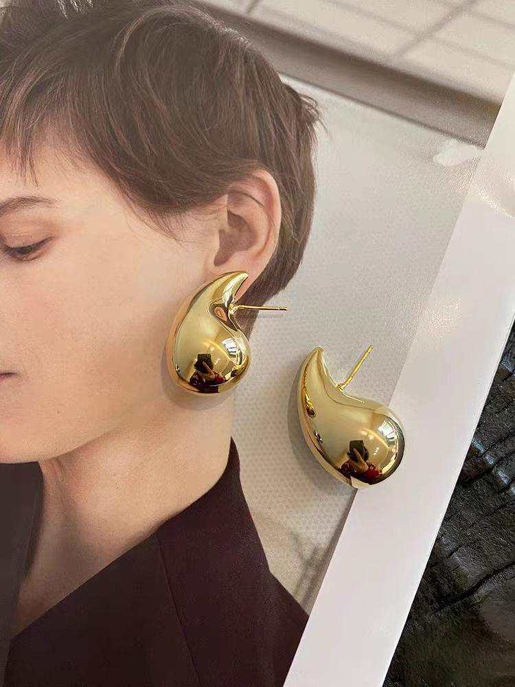 Серьги-капли из металла в холодном стиле для женщин, европейский и американский нишевый ретро-дизайн