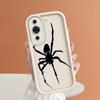 Мягкий чехол для телефона с рисунком черного паука для Realme OPPO Reno VIVO Infinix Tecno Oneplus, полноразмерная камера, противоударный защитный резиновый чехол