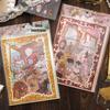 Ретро Стикеры для Рабочего Стола: 4 листа бумагоподобных ПЭТ-иллюстраций для поделок