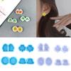 4Pcs Earring Stud Resin Silicone Molds Four Leaf Clovers Charms Epoxy Resin Casting Molds for Jewelry Making DIY Crafts
