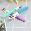 Four-Color Push Ballpoint Pen with Logo - Multi-Color Student Gift & Exhibition Pen