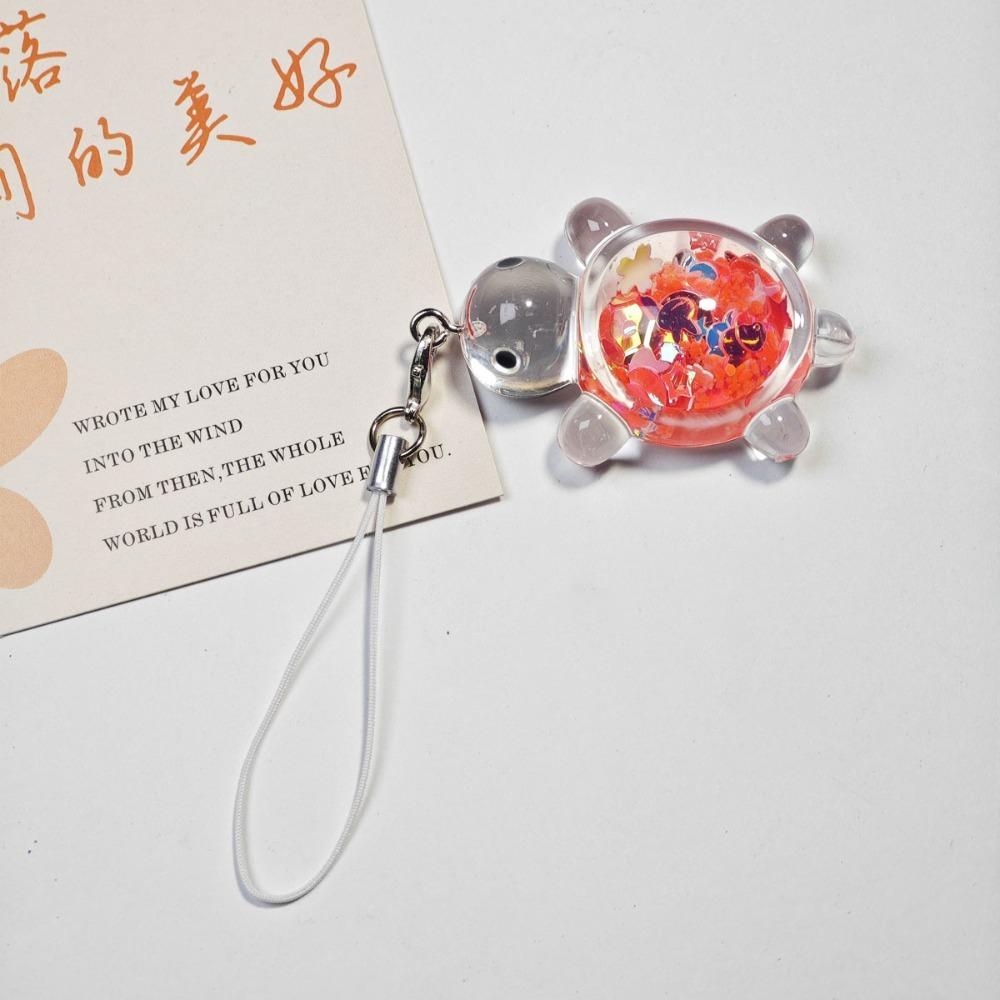 Прозрачный брелок для телефона в виде черепахи, подвеска, подвеска, маленькая черепаха, ремешок для телефона, подарок для девочки