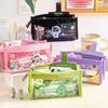 Cute Cartoon 6-layer Transparent Pencil Case Multi-functional Storage Stationery Box School Supplies Kawaii Stationery Bag 1pc