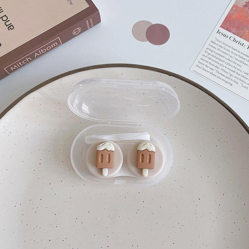 Чехол для контактных линз Новый чехол для контактных линз с пинцетом, набор присосок, портативный контейнер, коробка для контактных линз для женщин и мужчин