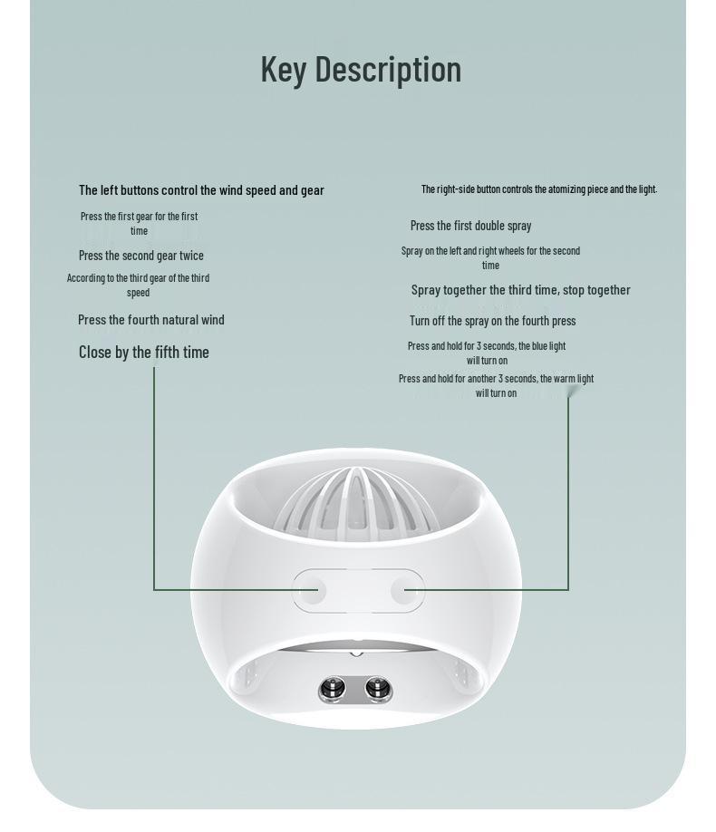 Мини двойной USB-кондиционер и увлажнитель воздуха для рабочего стола
