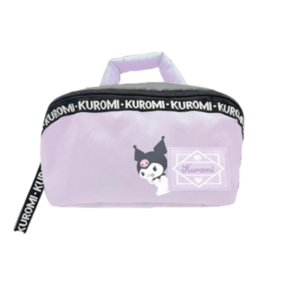 Hatayama Shoji Storage Multi-Pouch with Logo Tape, Kuromi, H12 X W21 X D12cm, 64202322