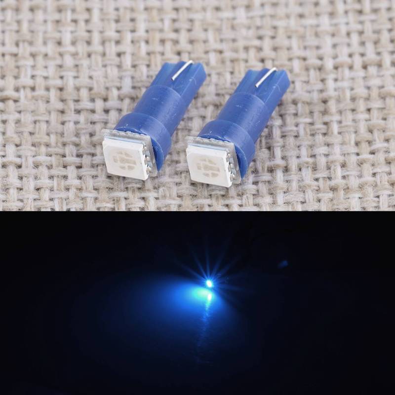 2pcs Ice Blue LED T5 Wedge trument Cluster Light Bulb 12V Fit For Vauxhall Corsa D 1.0 1.2 1.4