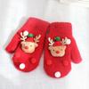 Adult Snowman Christmas Kids Mittens Women Knitted Gloves Full Fingers Gloves Santa Claus Printed