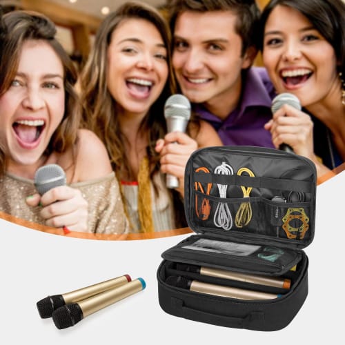 Trunab Microphone Case for 3 Microphones, Microphone Storage Bag