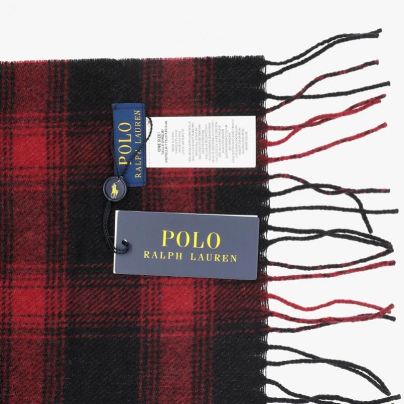 Polo Ralph Lauren Праздничный медведь клетчатый шарф с бахромой Pc1456 001