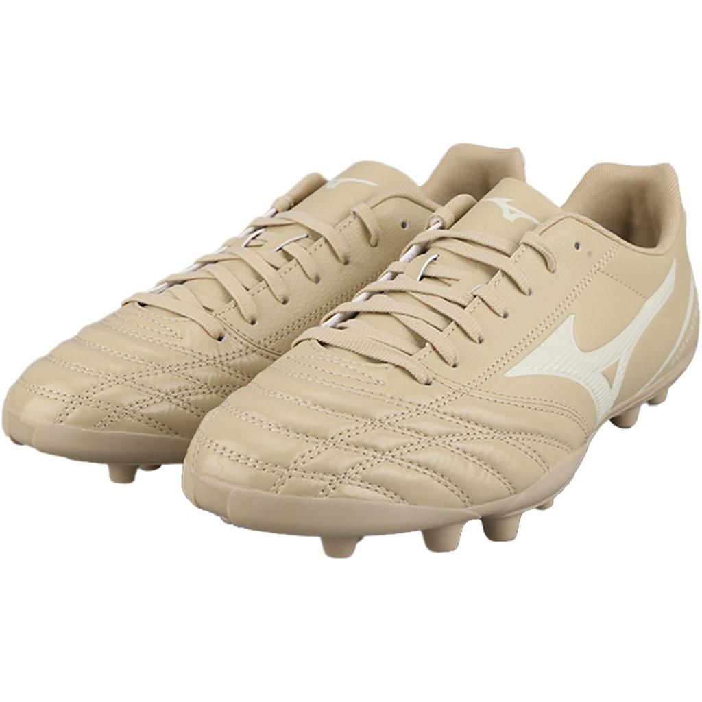 Mizuno Свободный Среднечастотный AG (Резиновые короткие шипы) Амортизирующие Нескользящие Футбольные Бутсы Мужские футбольные бутсы Кофе Белый P1GA239310