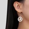 Серьги-подвески Cazador Clear Zircon с изображением котенка, круглые, для женщин, из нержавеющей стали, милые ювелирные изделия, подарок, оптом 2026