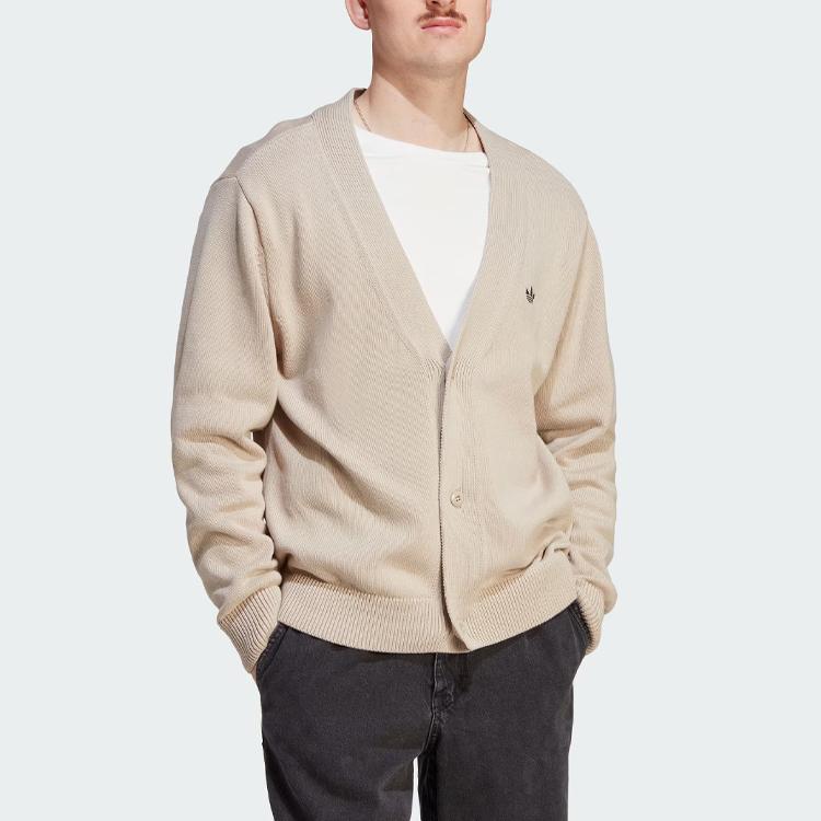 adidas Originals Rifta Oversized Intarsia Cardigan Beige IM4649
