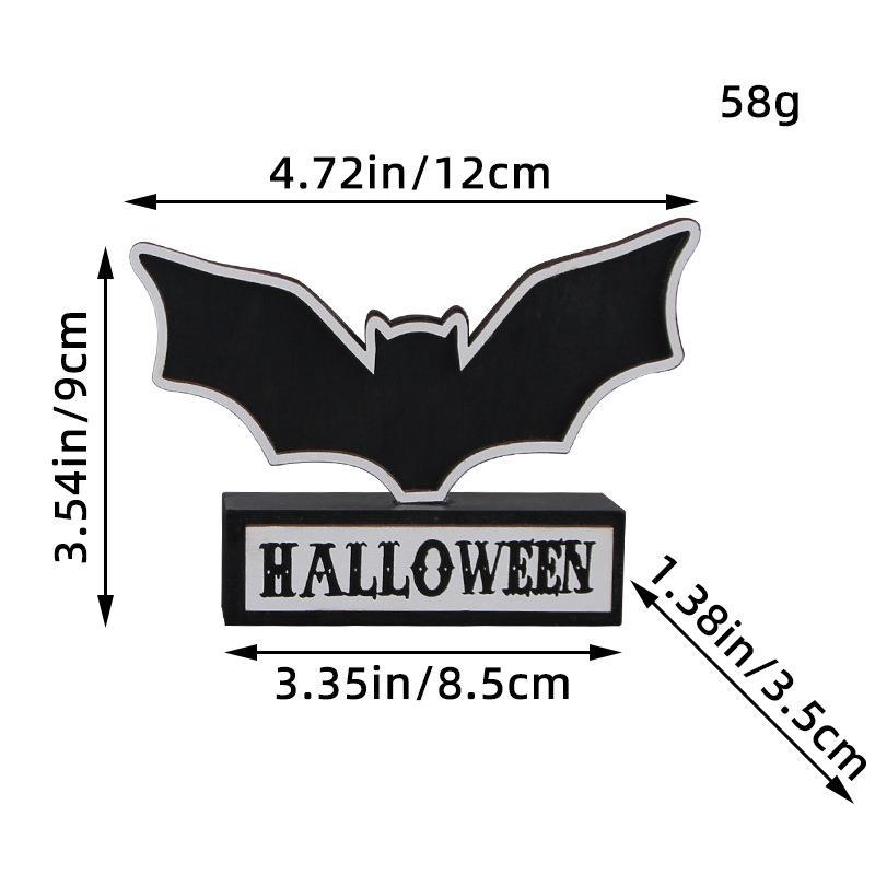 Halloween Spider Bat Wooden Plaque Christmas Ornament Ghost Festival Ghost Party Decoration