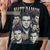 Matt Damon 90s Retro Streetwear T-Shirt: Vintage Graphic Print, Unisex Fit