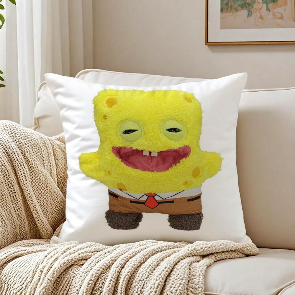 Weird Unique Toy FFuggler DDolls Cushion Cover Linen Pillowcase Soft  for Sofa Bed Home Room Decor