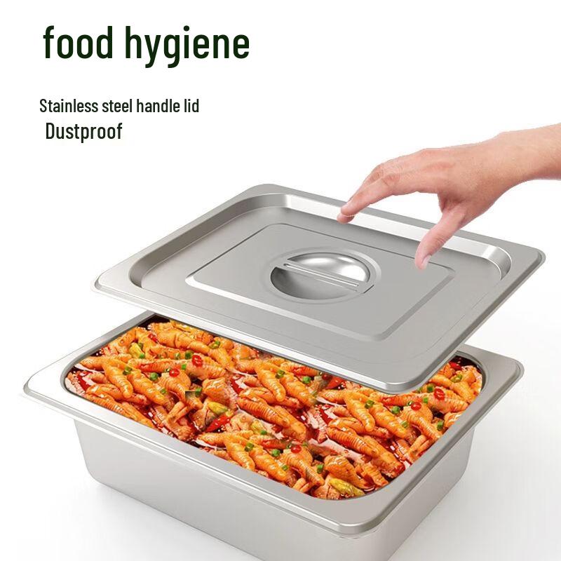 Commercial Stainless Steel Gastronorm Pan with Lid