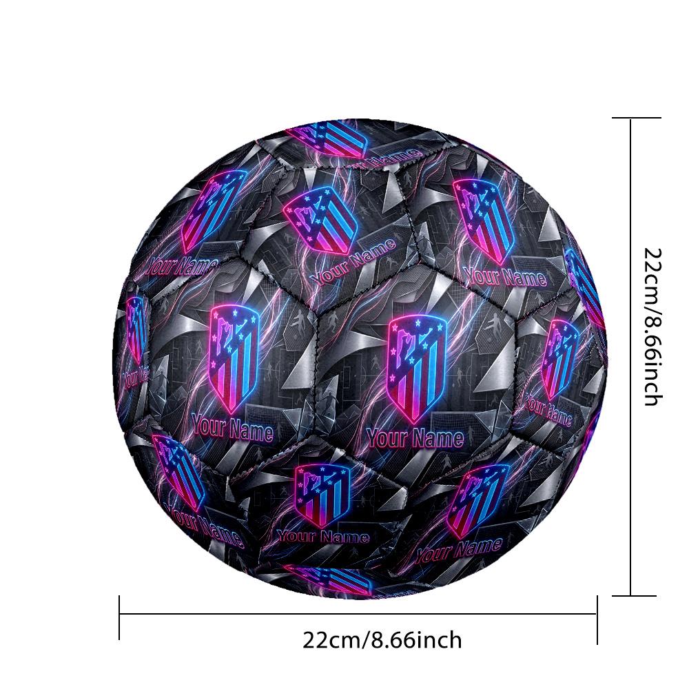 Personalized Size 5 Football Atletico Madrid Pattern Outdoor Game Sports Ball Gift