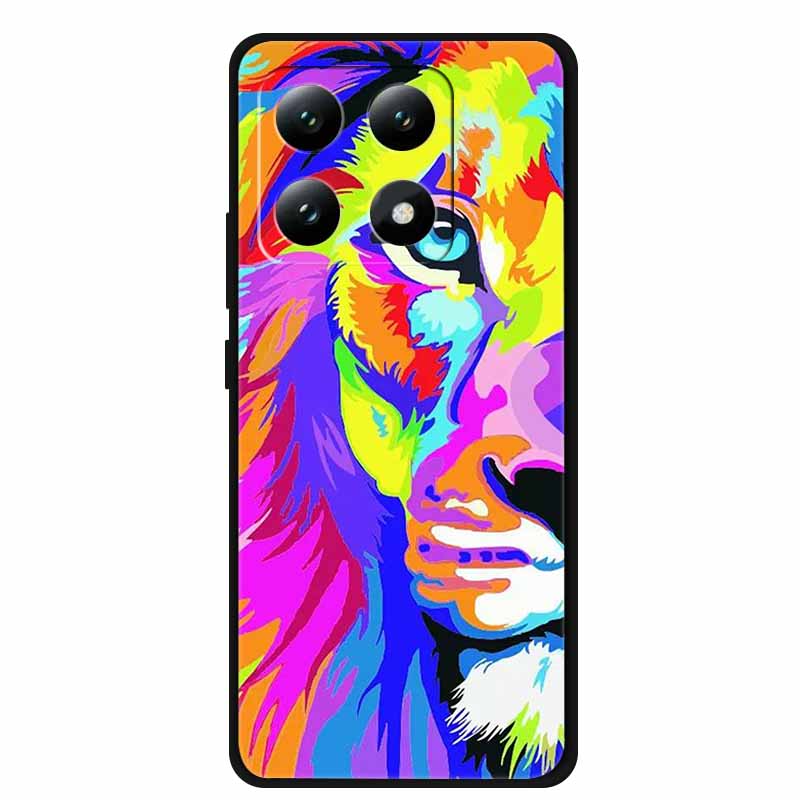 Для Xiaomi 15T 5G Чехол Цветы Мягкий Силикон ТПУ Задняя Крышка Для Xiaomi 15T Pro 5G Capa Boho Цветная Защита от Царапин
