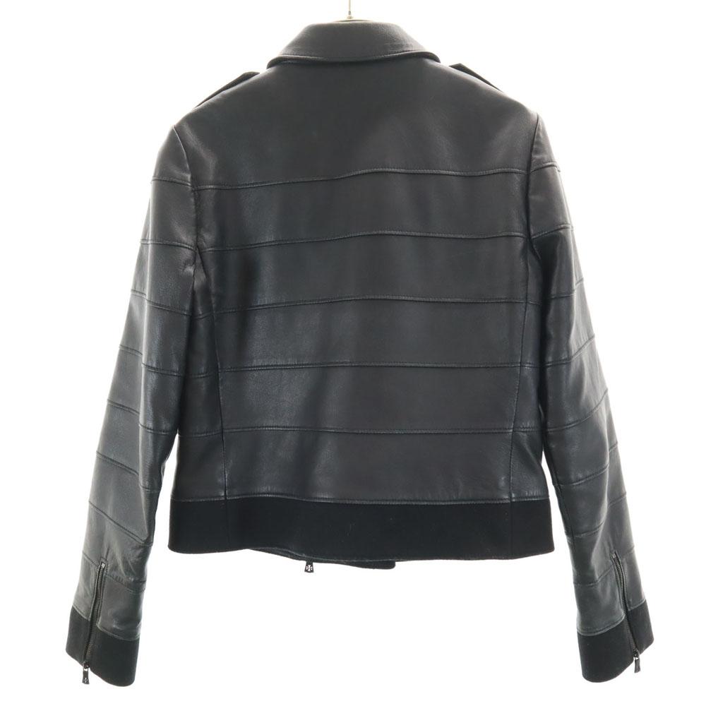 Tory Burch Sheep Leather Leather Double Riders Jacket 4 Black Women Used