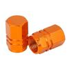 X AUTOHAUX Tire Stem Valve Cap Wheel Valve Cover Car Dustproof Hexagon Aluminum Alloy Tire Cap 10pcs Orange