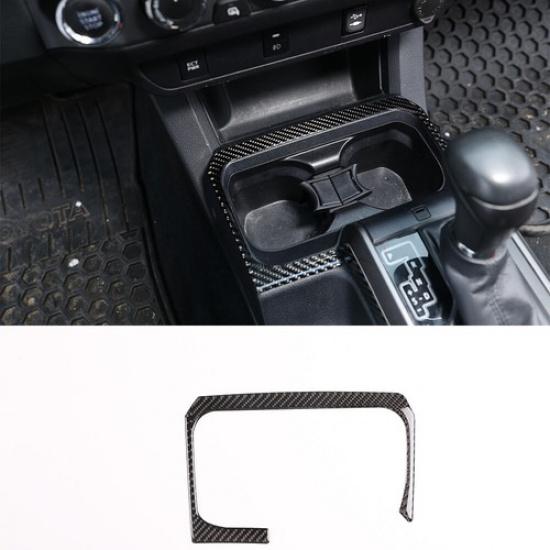 Real Carbon Fiber Central Control Storage Box Trim Kit For Toyota Tacoma 2015-20