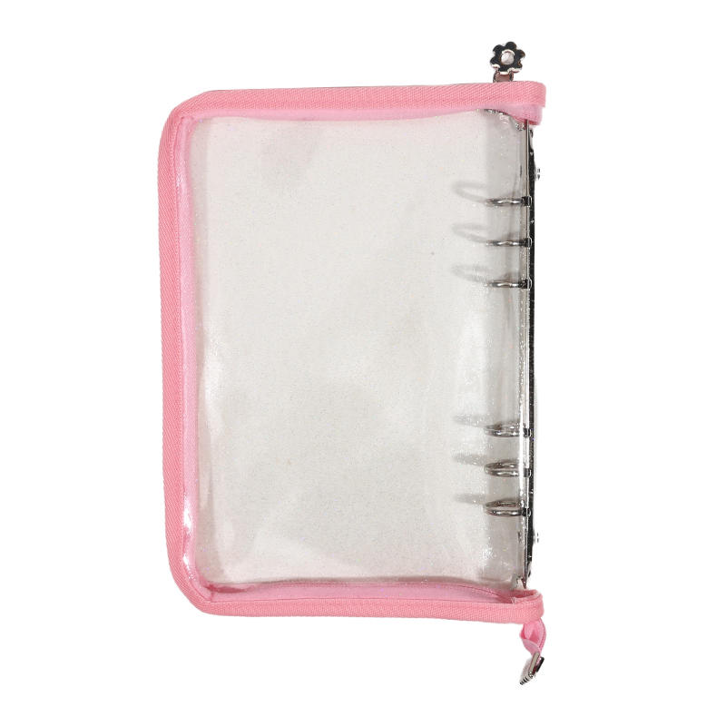 A5 6 Ring Binder Notebook with Zipper Pockets Photocard Holder Binder Sleeves Book Polaroid Small Card Photo Album Card Binder Pack