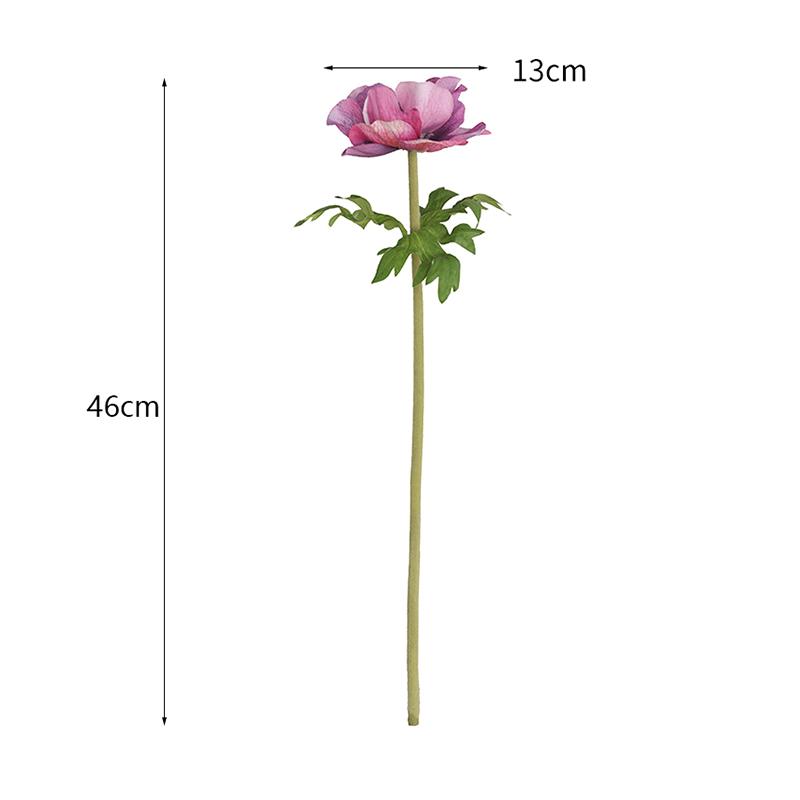 Искусственная ветка Real Touch Искусственные цветы Садовый декор Имитация цветка Розовая анемона Балконное украшение