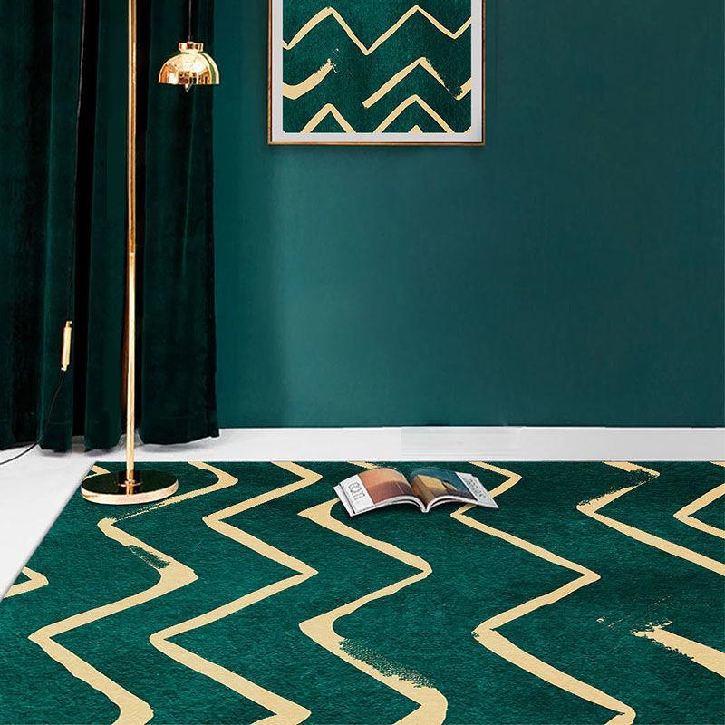 Nordic Modern Living Room Bedroom Carpet Green Series Carpet Coffee Table Bedside Blanket Leisure Floor Mat