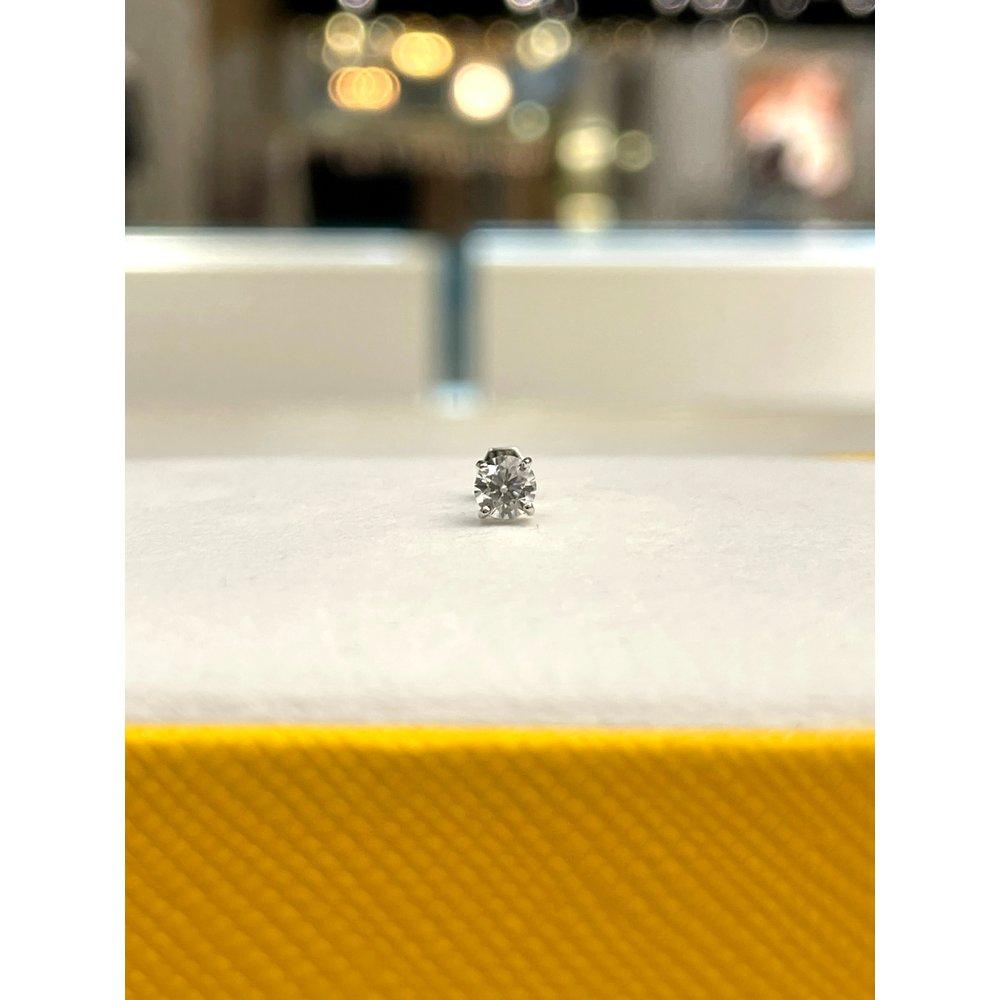 Roseedor Fepr-B-1824W White CZ 0.2Ct 14K Piercing 252300171