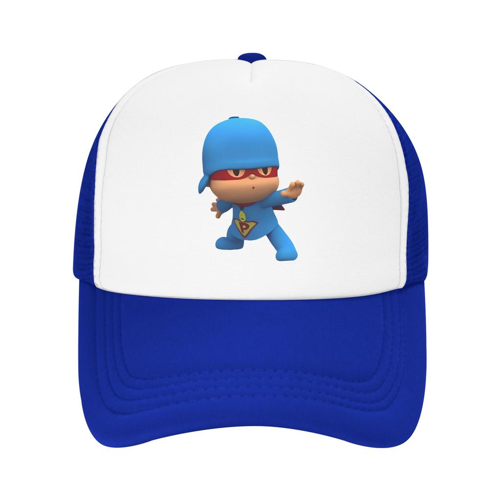 Adult Pocoyoed Friends Super Hero Friends Trucker Caps Mesh Baseball Caps Polyester Hat Sun Caps Breathable Racing Cap