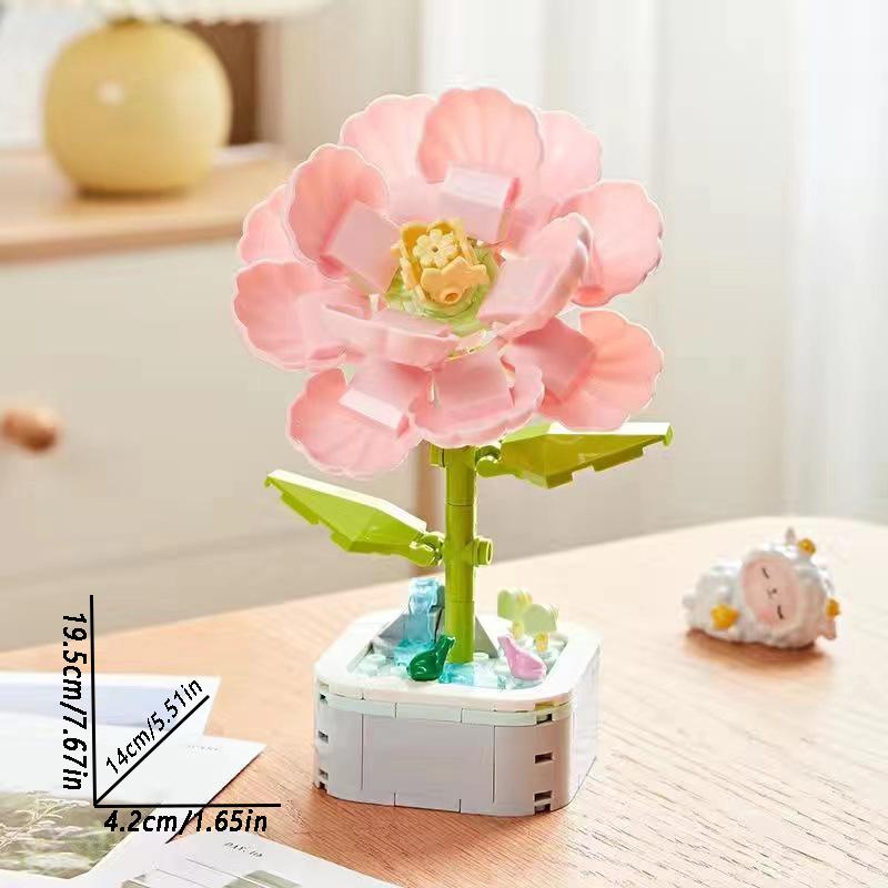 Конструктор Цветы Горшечные растения Подсолнухи Тюльпаны Ароматные цветочные украшения Головоломки Игрушки Праздничные подарки